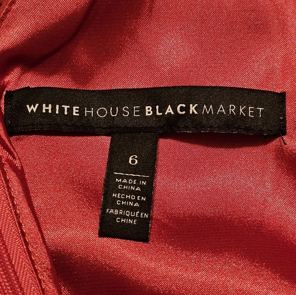 White House Black‎ Market Mini Dress with Flutter Bell Sleeves Coral Pink Ruffle - Picture 3 of 6